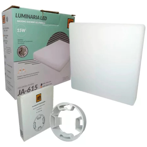 Panel Plafon Led 15w Aplicar O Embutir Cuadrado Dual Ja - comprar online