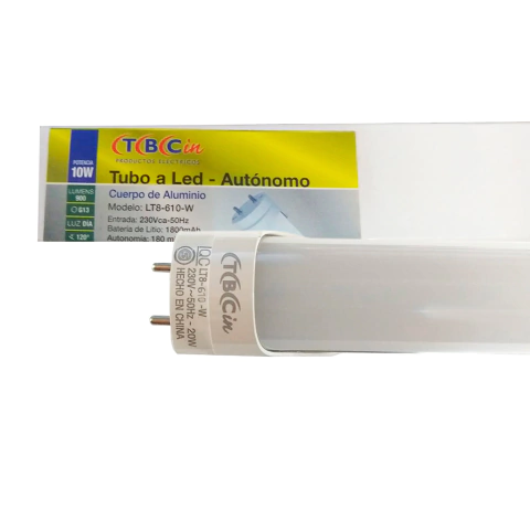 Tubo Led 10w Autónomo 60cm Conexión a 2 puntas TBCin - comprar online