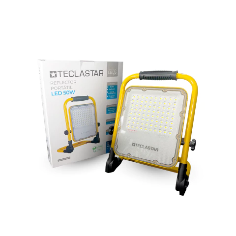 Reflector Led Portátil Recargable Teclastar 50W Luz Fría