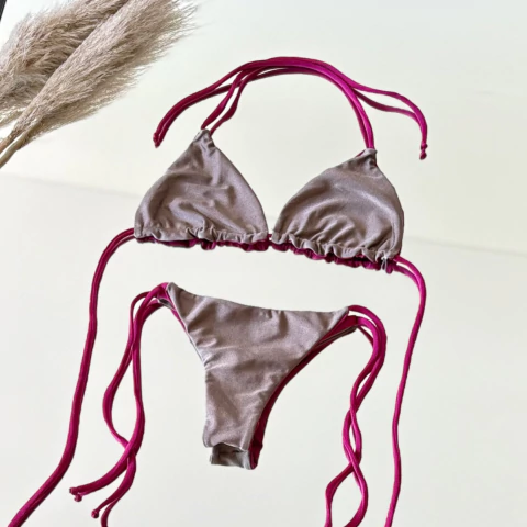 Caipi Reversible Visón y Guinda - comprar online