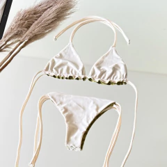 Caipi Reversible Pistacho y Off White - Maluca Store