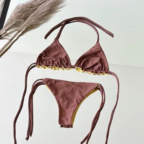 Caipi Reversible Chocolate y Butter Yellow - comprar online