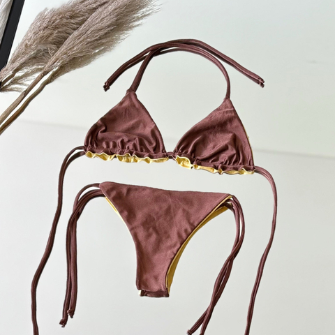 Caipi Reversible Chocolate y Butter Yellow TALLE 1 - FALLADA SIN CAMBIO NI DEVOLUCIÓN (F118) - comprar online