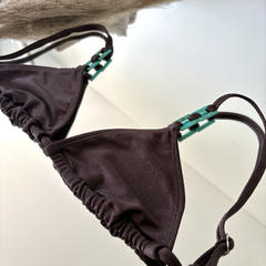 Chloe Chocolate Con Turquesa - Maluca Store