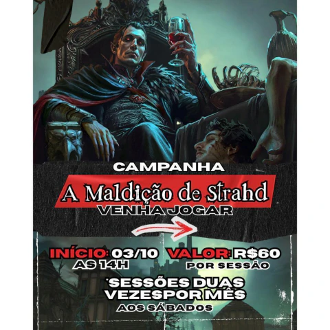 Ingresso - Campanha A Maldição de Strahd (4 sessões)