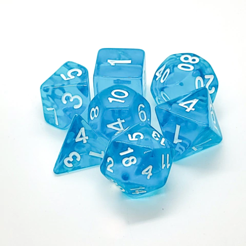 Dado - Conjunto Translúcido - Azul Claro