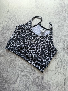 Top Adi print black tiras finas - comprar online