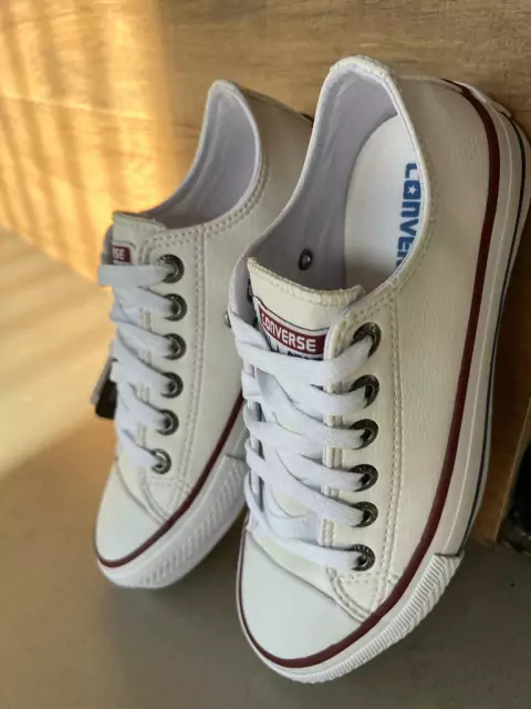 ALL ✪ STAR CHUCK TAYLOR COURO BRANCO FRANÇA BAIXO PREMIUM