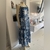 Vestido coqueiro azul Quer Eu Pra Tu (M) - Brechó Quer Eu Pra Tu