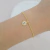 Pulseira coração cristal com borda