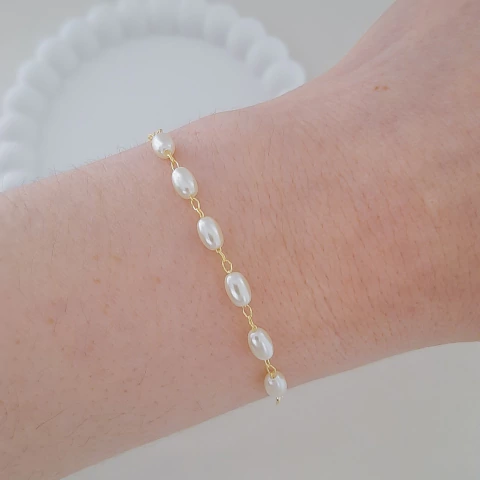 Pulseira pérola água doce - comprar online