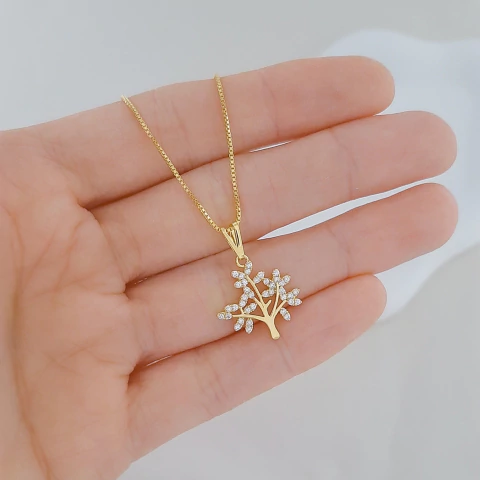 Colar árvore da vida cravejado - comprar online