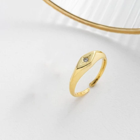 Anel regulável losango com estrela - comprar online