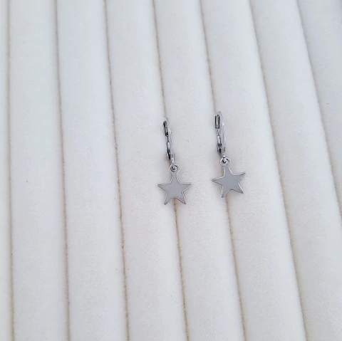 Argolinha estrela aço inox - comprar online