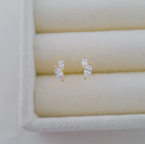 Brinco duplo navete - comprar online