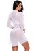 Robe Tule Transparente Com Detalhes Em Renda e Laço de Cetim Layza na internet