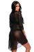 Imagem do Robe Tule Transparente Com Detalhes Em Renda e Laço de Cetim Layza