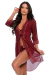 Robe Tule Transparente Com Detalhes Em Renda e Laço de Cetim Layza - comprar online
