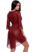 Robe Tule Transparente Com Detalhes Em Renda e Laço de Cetim Layza na internet