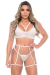Conjunto Liga Sexy Strappy sem Bojo Sensual Rendado Com Liga - comprar online