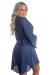 Robe Listrado Canelado Transparente Com Detalhes Em Renda Franciele - loja online