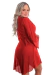 Robe Listrado Canelado Transparente Com Detalhes Em Renda Franciele - comprar online