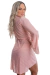 Robe Listrado Canelado Transparente Com Detalhes Em Renda Franciele - comprar online
