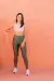 Conjunto Fitness Verde Oliva e Rosê - Top Básico dupla face e Calça Legging