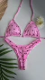 Asa Delta com Empina Bumbum Poá Rosa com marrom - comprar online