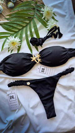 Tomara que Caia calcinha Frufru Preto - comprar online