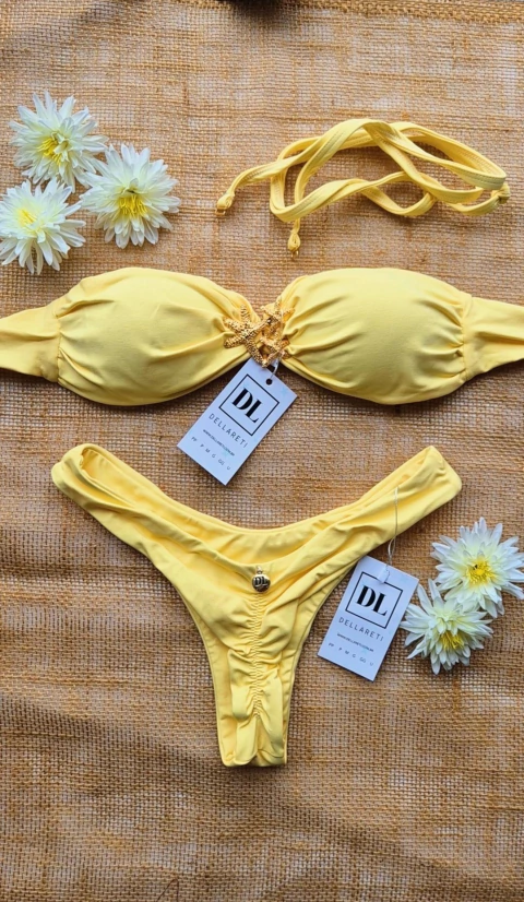 Tomara que Caia calcinha Asa Delta Amarelo Manteiga - comprar online