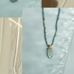 COLAR PRECIOSAS COM PEDRA NATURAL OVAL na internet