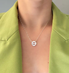 COLAR SIGNO AQUÁRIO NA VENEZIANA PRATA - comprar online