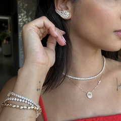 BRINCO EAR CUFF ASA CRAVEJADO DOURADO na internet