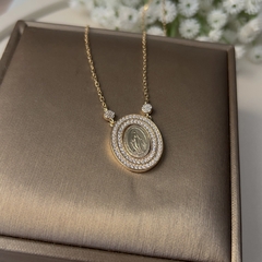 COLAR PRATA 925 MEDALHA MILAGROSA NOSSA SENHORA/ DOURADO - comprar online