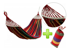 HAMACA PARAGUAYA 1P CON BARRAL - CASA AIMARETTI