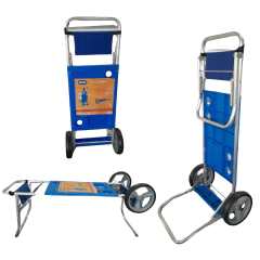 CARRITO DE PLAYA Y MESA PORTA CONSERVADORA Y SILLAS MOR ALUMINIO - comprar online