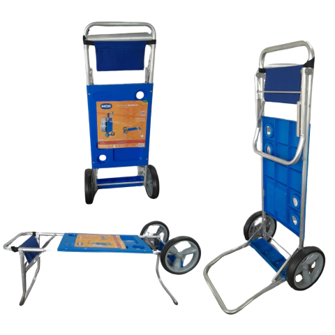 CARRITO DE PLAYA Y MESA PORTA CONSERVADORA Y SILLAS MOR ALUMINIO - comprar online