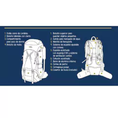 MOCHILA NATIONAL GEOGRAPHIC LAKE 65 LTS - CASA AIMARETTI