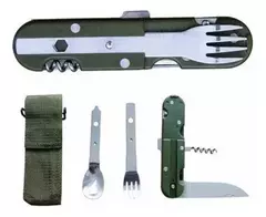 SET CAMPING (CUCHILLO+ TENEDOR+ CUCHARA)