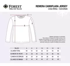 REMERA CAMUFLADA FOREST NIÑO M/L - comprar online
