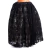 Saia Guipir Preto com forro prata