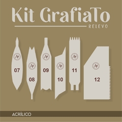 Kit GrafiaTo - 12 Peças - ACRÍLICO - Arte Em Bolo