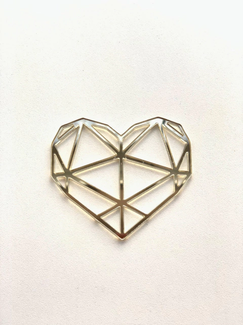Aplique - Coração Diamante