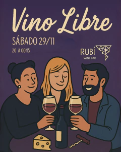 Vino Libre - Sábado 29/11 20 a 00hs
