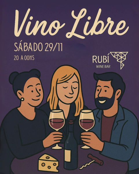 Vino Libre - Sábado 29/11 20 a 00hs
