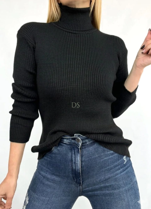 166 - Sweater Polera básica - Lana acrílica