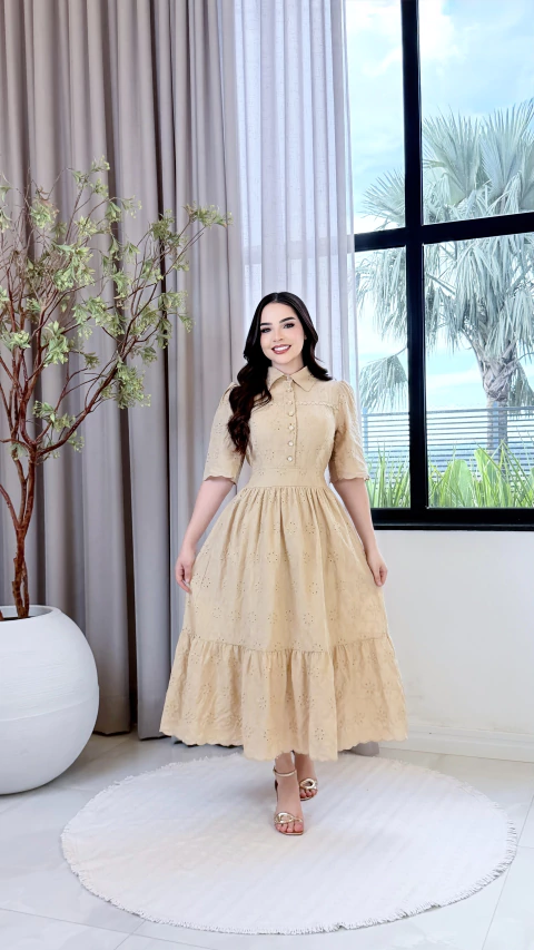 Vestido Luana - bege