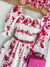 Vestido Jully- Flores Pink - Ella Virtuosa / Thaliely Alves