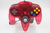 CONTROLE - NINTENDO 64 CLEAR RED (7)